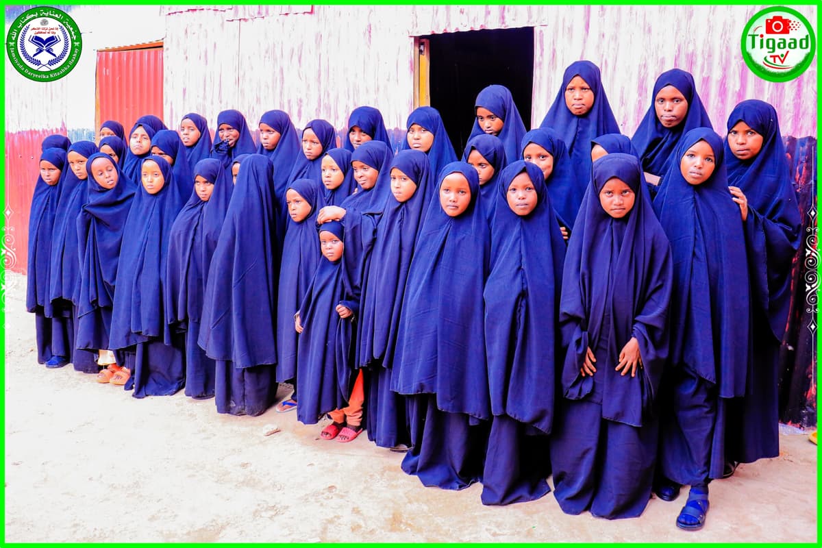 Group of orphan girls at the care center