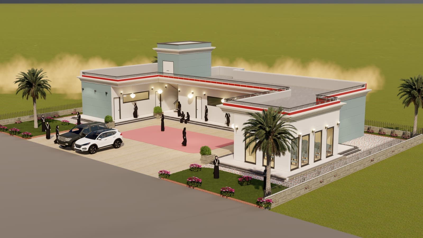 Orphanage center — aerial concept render